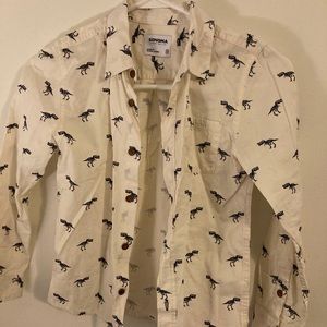 Boys Size 8 Dinosaur button down